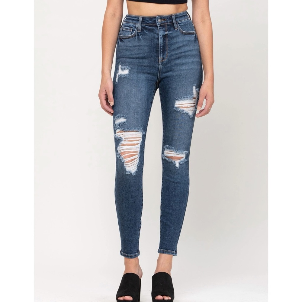 high rise skinny jeans